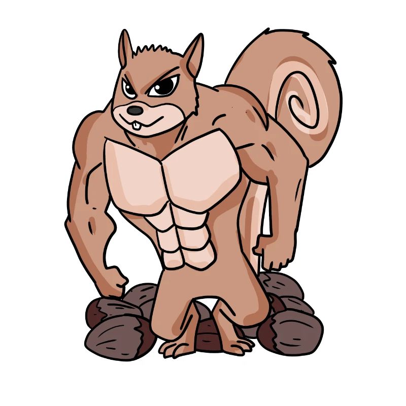 Squirrels with muscles