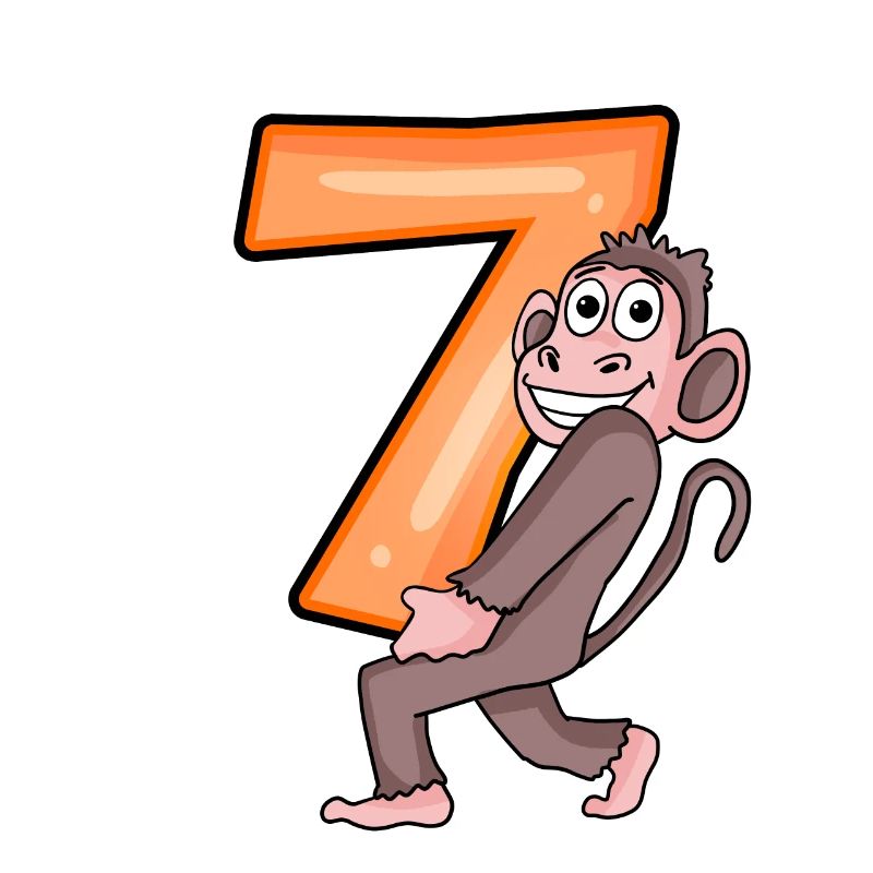 7. Geburtstag Affe Junge 7 Jahre Geschenk