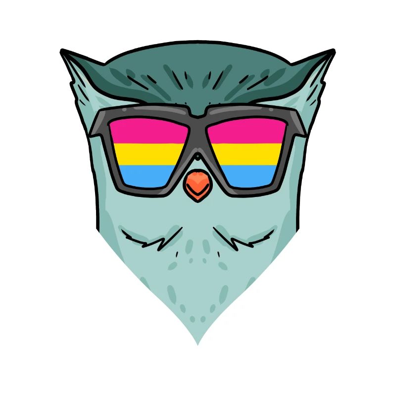 Pansexuell Eule - Eule mit Brille