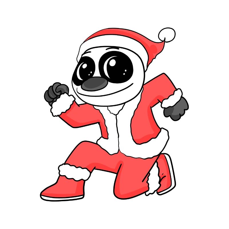 Panda Kuscheltier Weihnachten