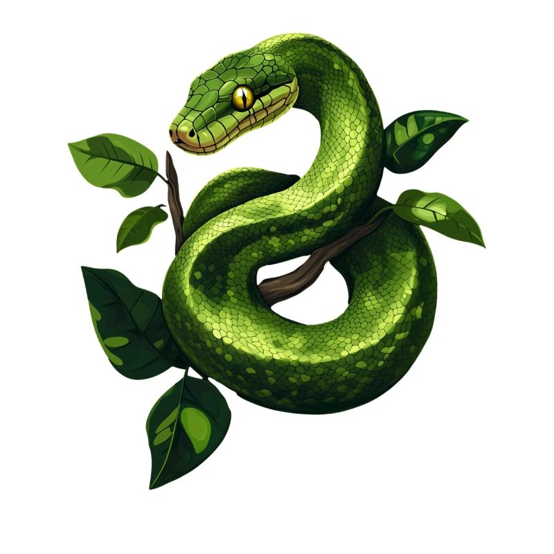 Arbre vert Python Serpents Amoureux Terrarium