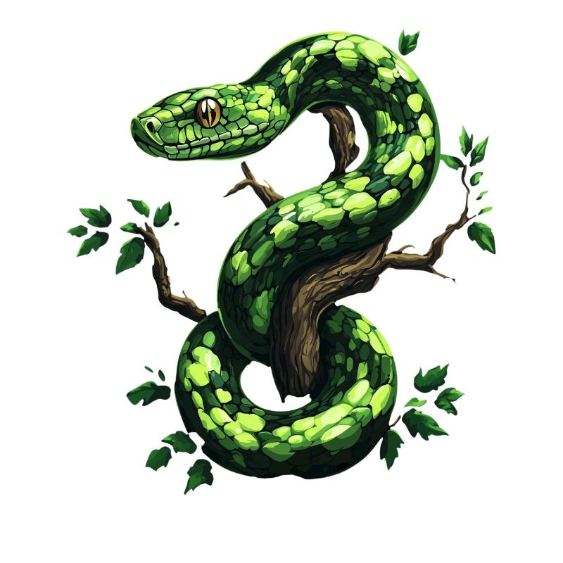 Arbre vert Python Serpents Amoureux Terrarium
