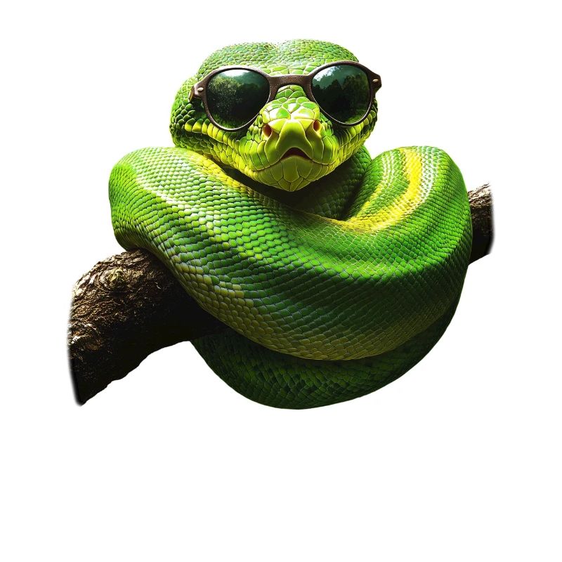 Green Tree Python Snakes Lover Terrarium