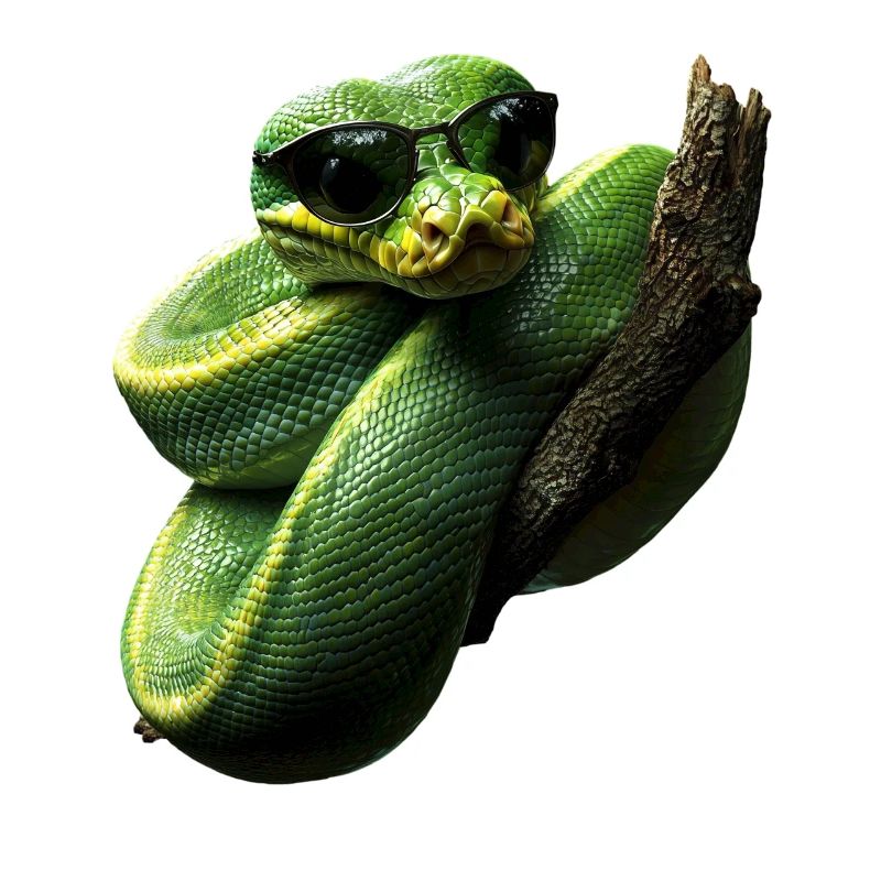 Green Tree Python Snakes Lover Terrarium