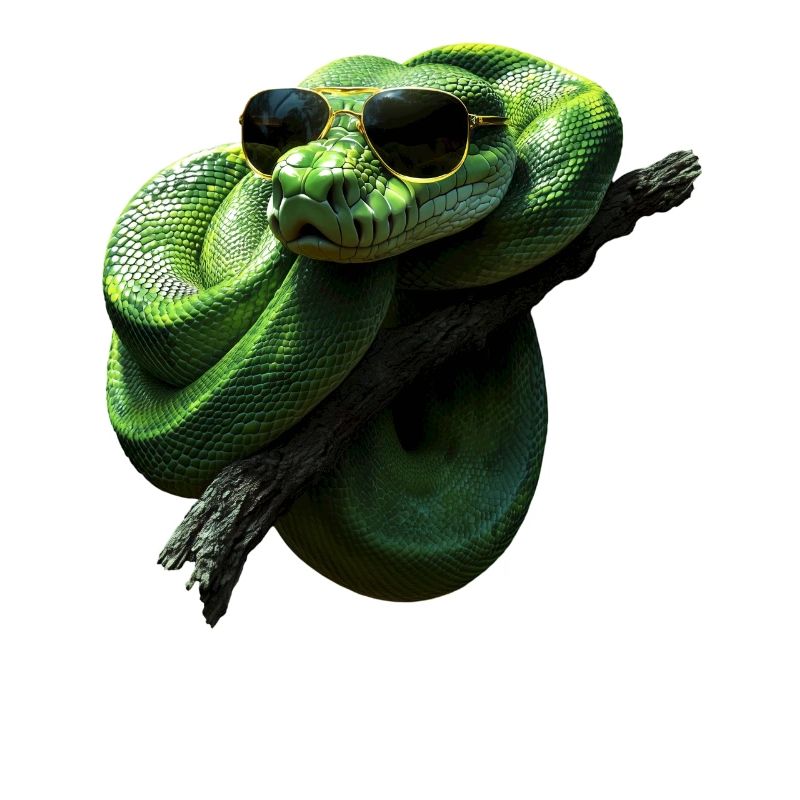 Arbre vert Python Serpents Amoureux Terrarium