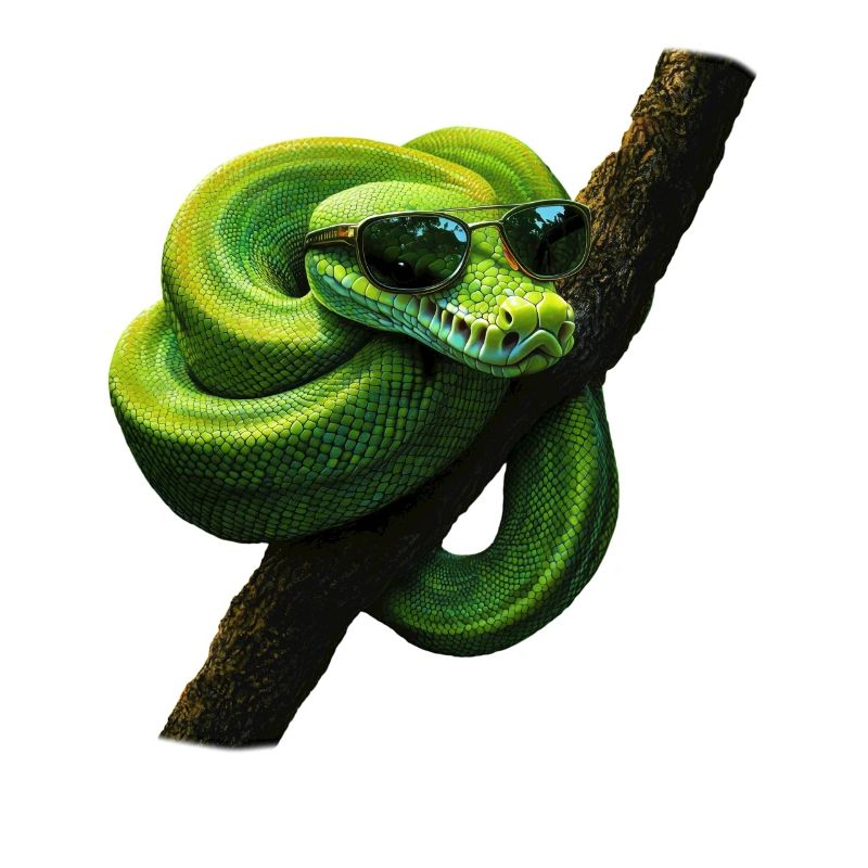 Arbre vert Python Serpents Amoureux Terrarium