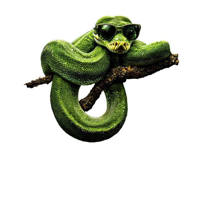 Arbre vert Python Serpents Amoureux Terrarium