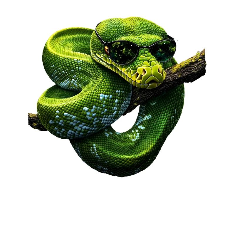 Arbre vert Python Serpents Amoureux Terrarium