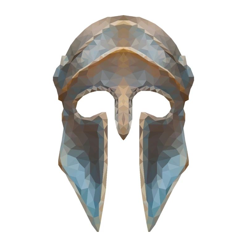 Gladiatorenhelm Low-Polygon-Effekt