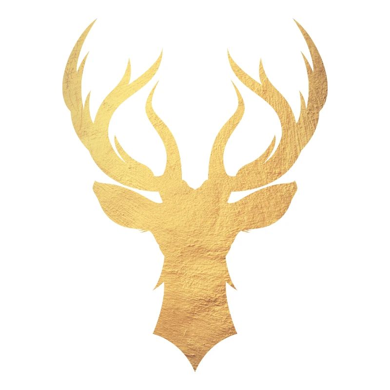 Gold Hirsch - Hirschgeweih