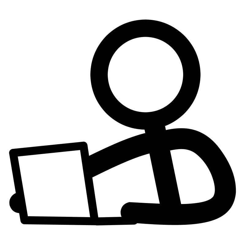 Stickman am Notebook