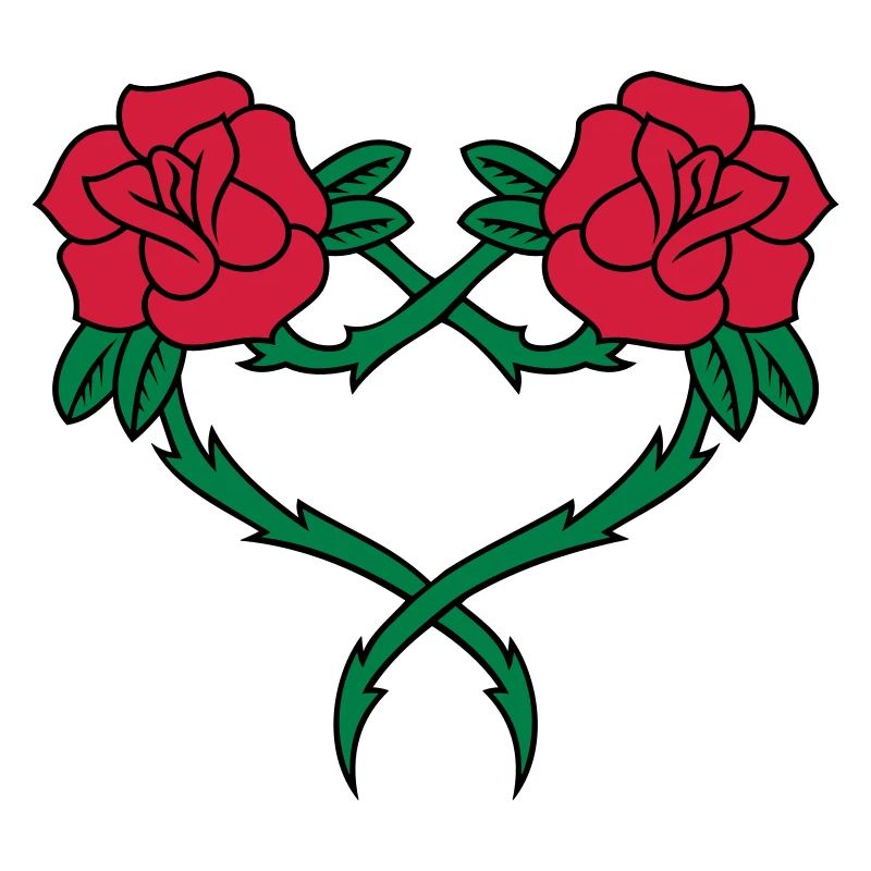Rose Blumen-Herz-2 3c