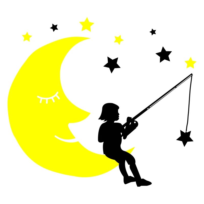 Kind angelt Sterne