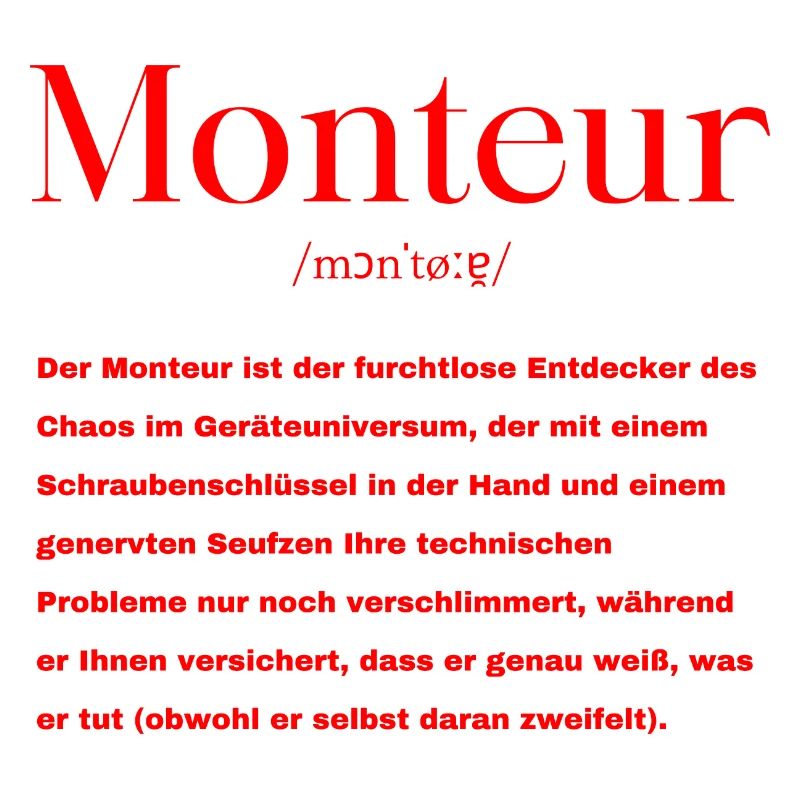 Monteur Definition