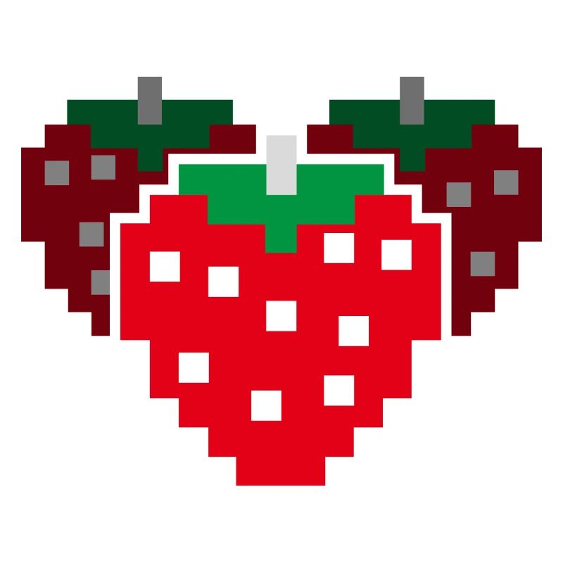 8 Bit Pixel Strawberry 80s jeu vidéo 100 jours de