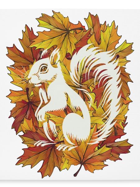 Herbstliches Eichhörnchen