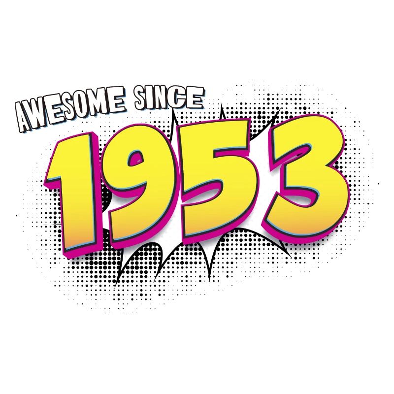Retro 70. Geburtstag im Pop Art Comic Stil