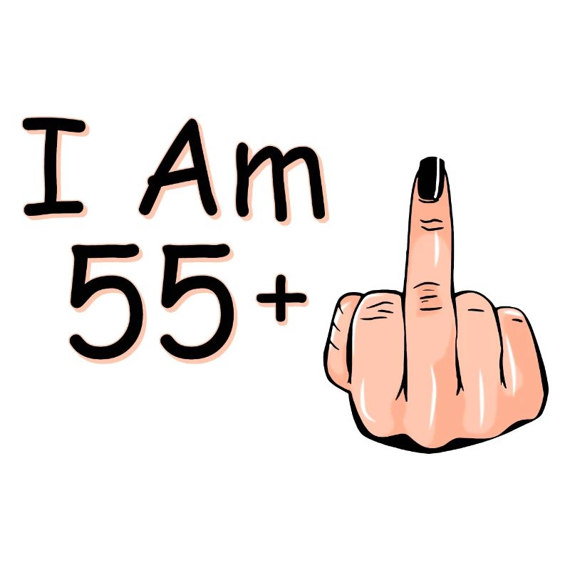 Ich bin 55 + 1 Mittelfinger Hemd Ich bin 55 plus,