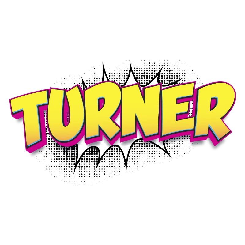 Turner Benutzerdefinierter Name Comic-Buch-Stil Pop-Art,