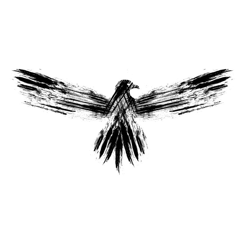 Adler schwarz Kalligraphie
