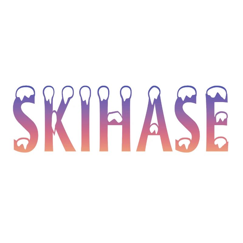Skihase Skiing Geschenkidee