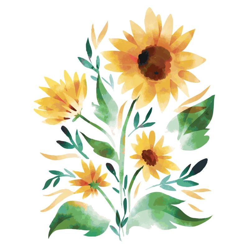 Sonnenblumen handgemalt