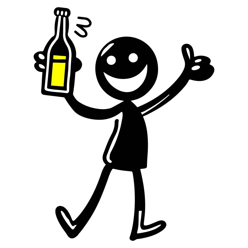 Drinking Comic Illustration Bier