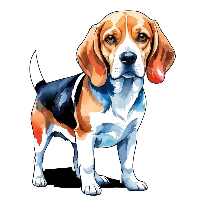 Beagle Wasserfarben
