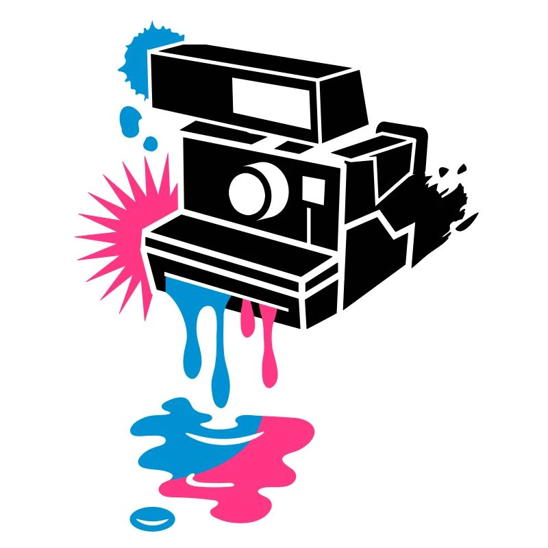 Instant camera - color drips out -