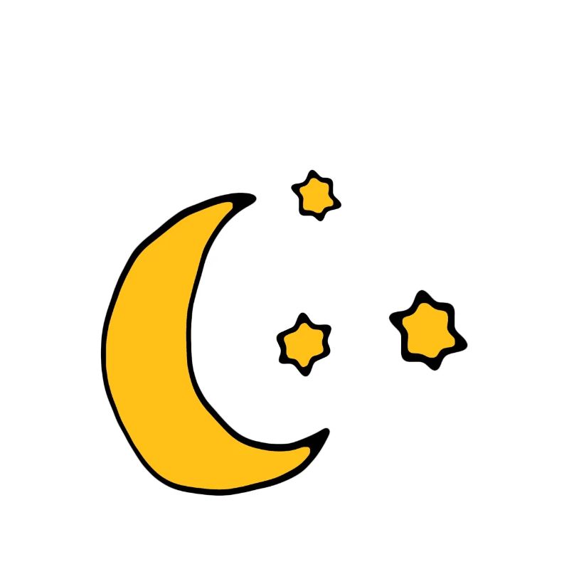 Mond und Sterne