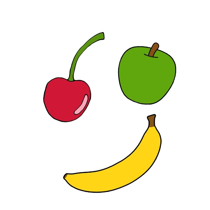 Obst, Früchte, Comic, Geschenkidee