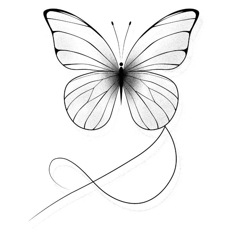 Filigraner Schmetterling