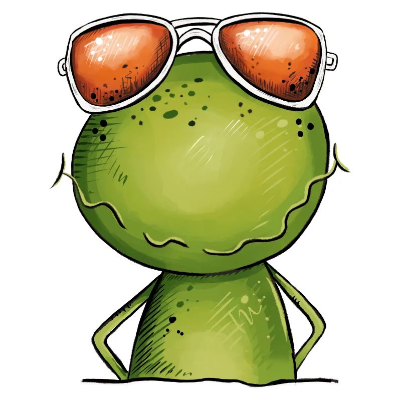 Cooler Frosch Mit Brille