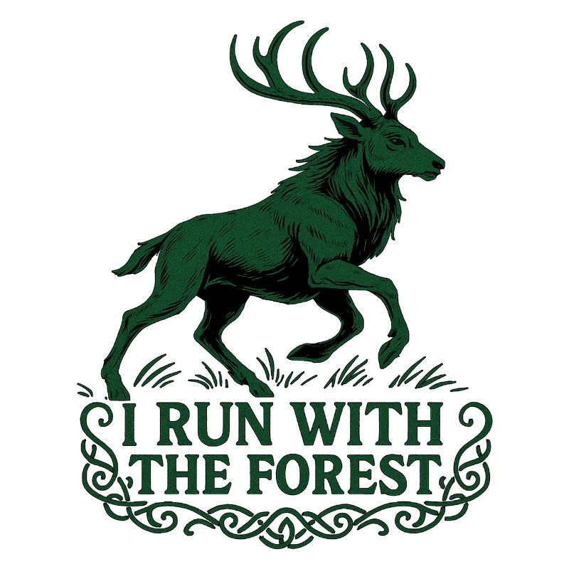 Majestätischer Hirsch mit Waldbotschaft