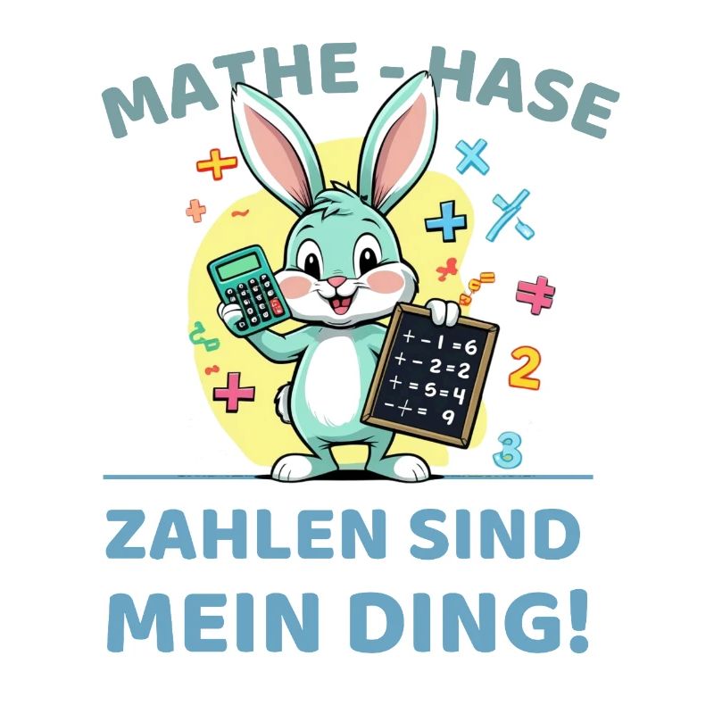 Mathe-Hase Mit Rechenauftrag