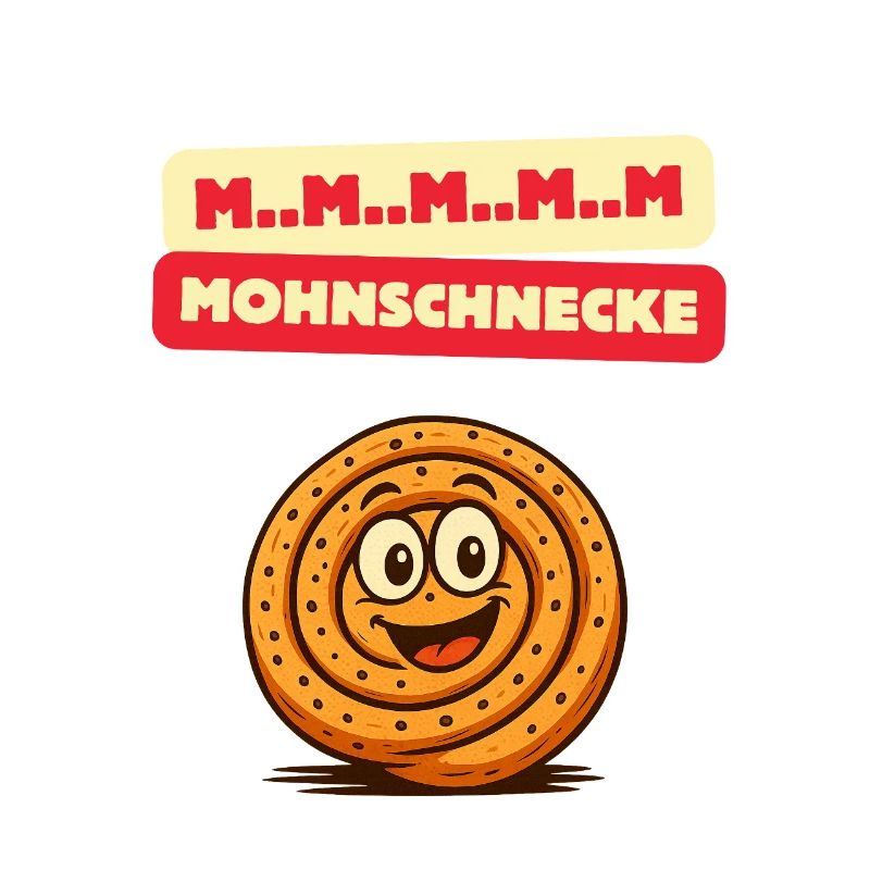 Mmm Mohnschnecke Cartoon Donut