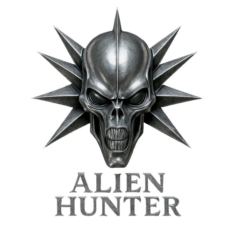 Alien Hunter Schädel-Emblem