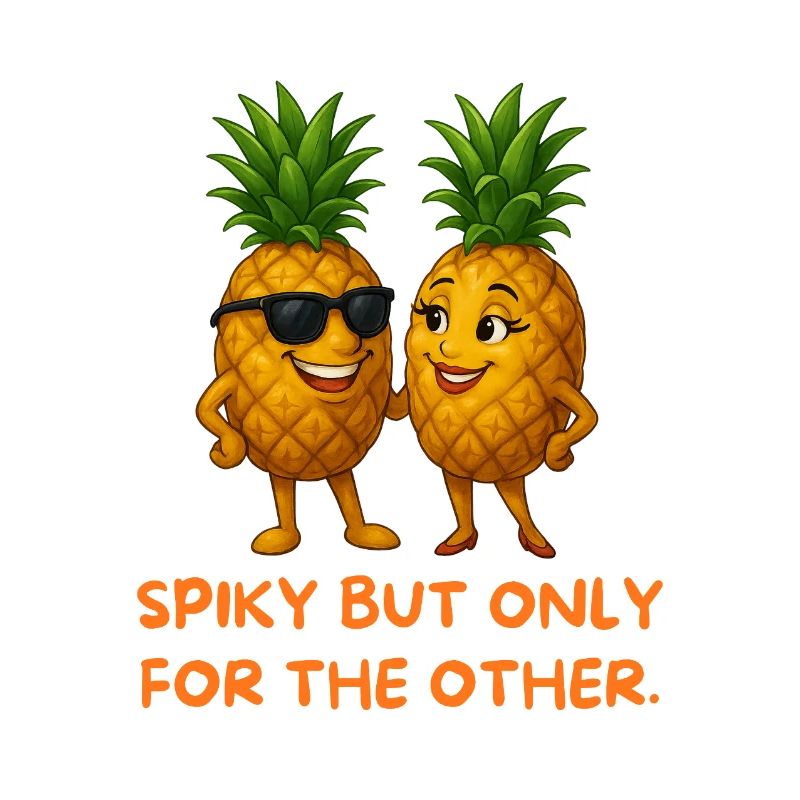 Ananas-Paar Spruch Design