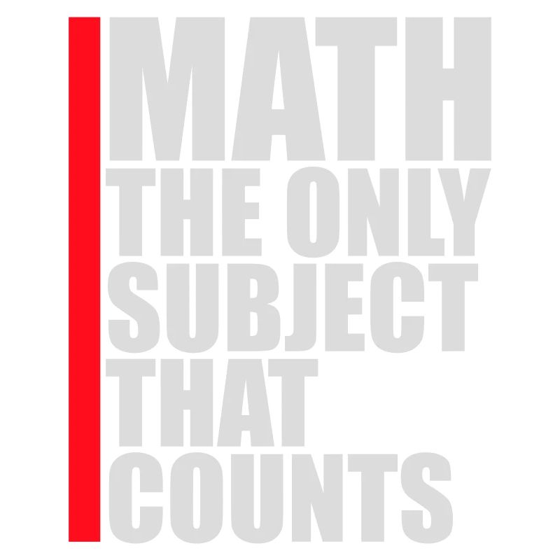 Math The Only Subject That Counts Nerd Mathe Logo