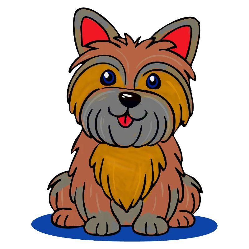 Fröhlicher Yorkie (Comic)