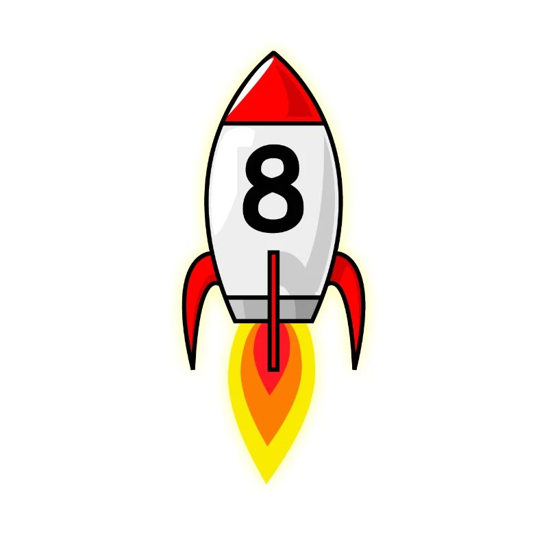 Rakete Junge 8. Geburtstag Mädchen Geschenk