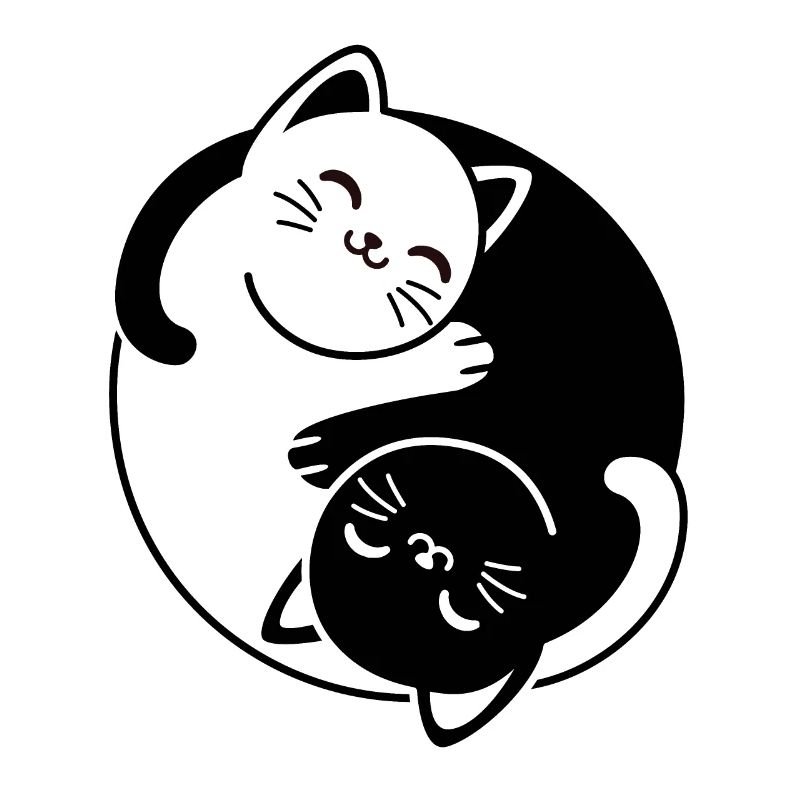 Yin- und Yang-Katzen