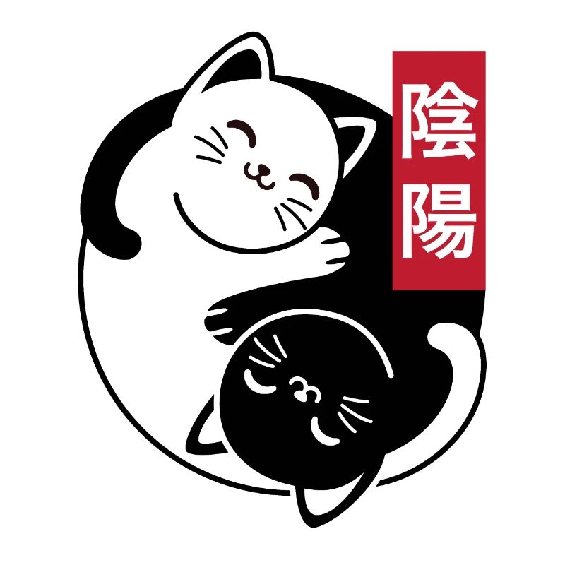 Yin- und Yang-Katzen