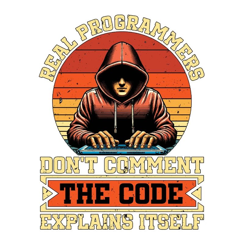 Coder Real Programmers Don't Comment Web Developer