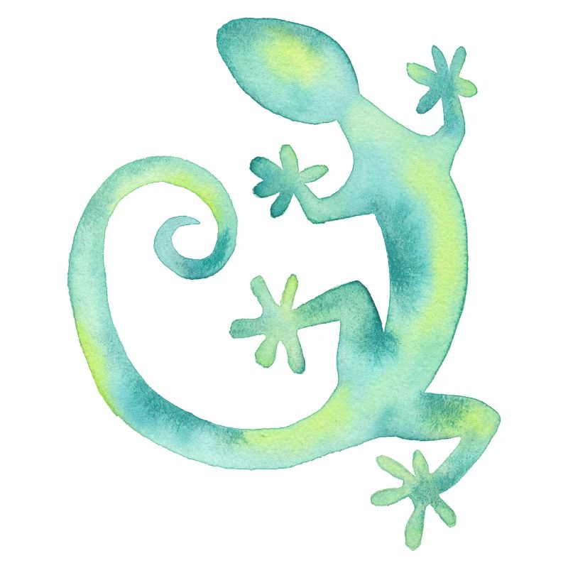 Aquarell Eidechse