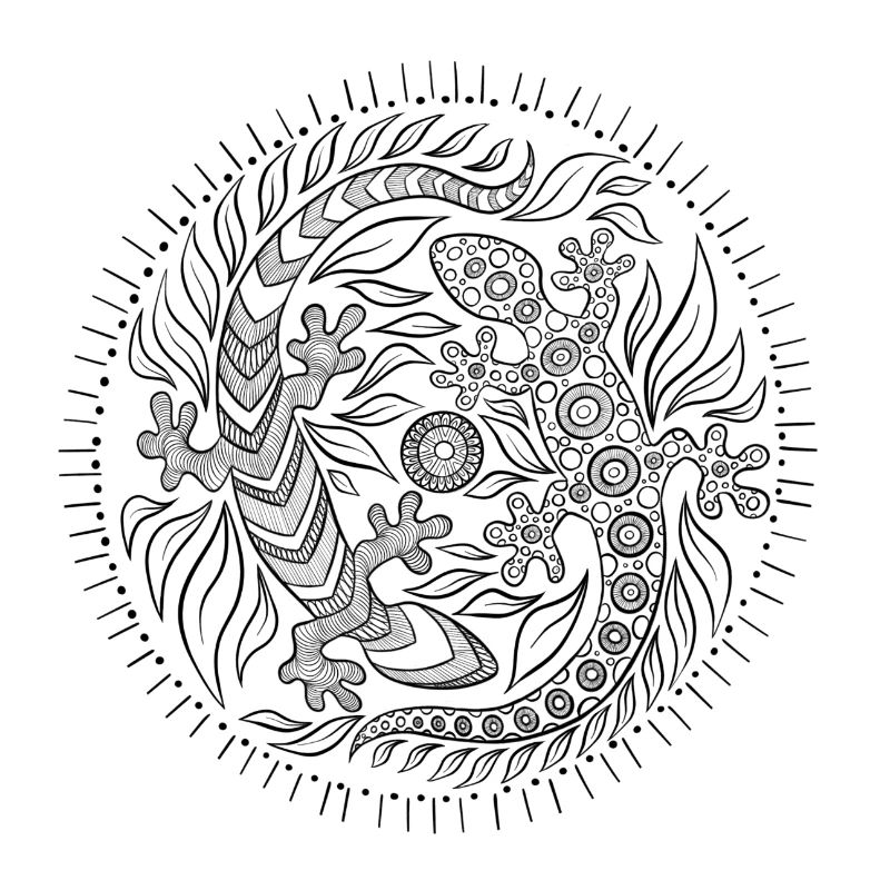 Mandala Geckos black