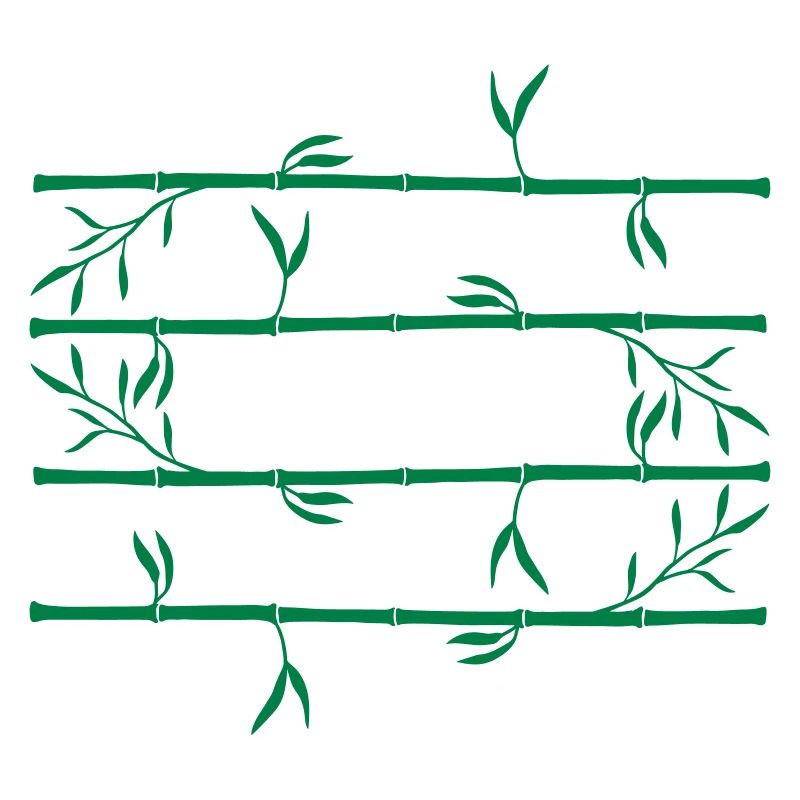 4 bars long bamboo pattern plant silhouette vi