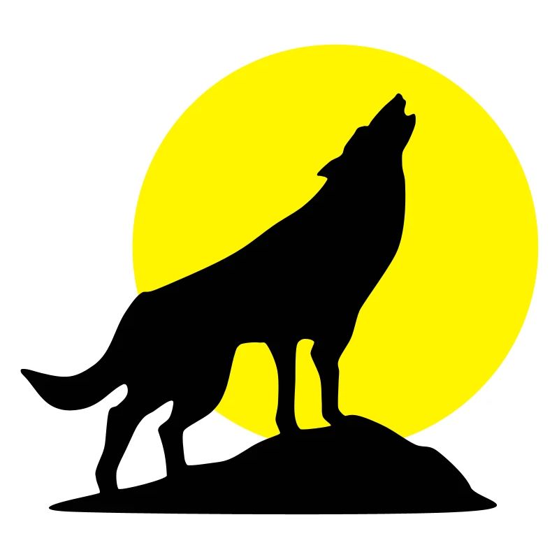 Wolf and full moon (super cheap!)