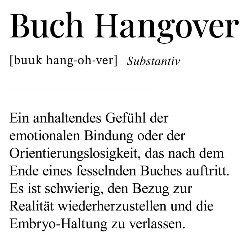 Buch Hangover