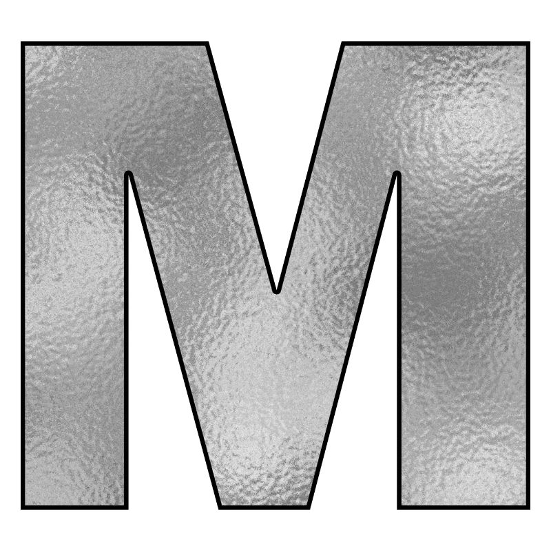 Buchstabe M Silber